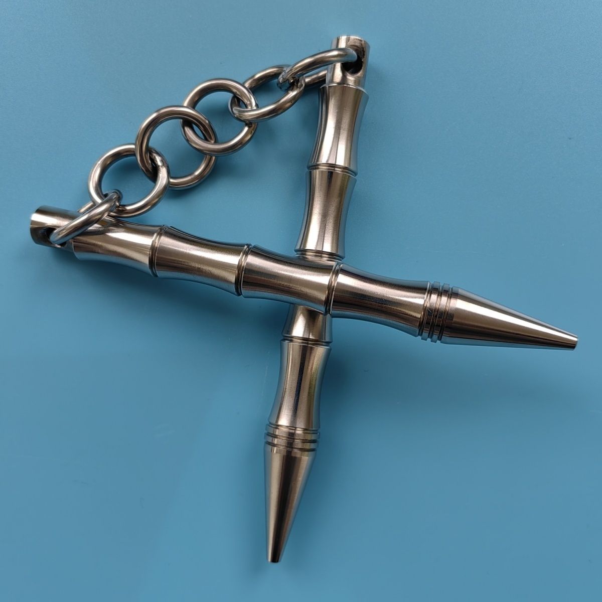 Mini Solid Steel Nunchaku Portable Martial Arts Practice Tool