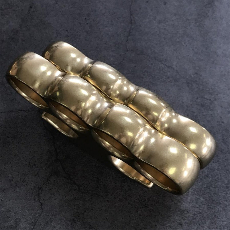 Classic Stonewashed Brass Knuckle Duster EDC