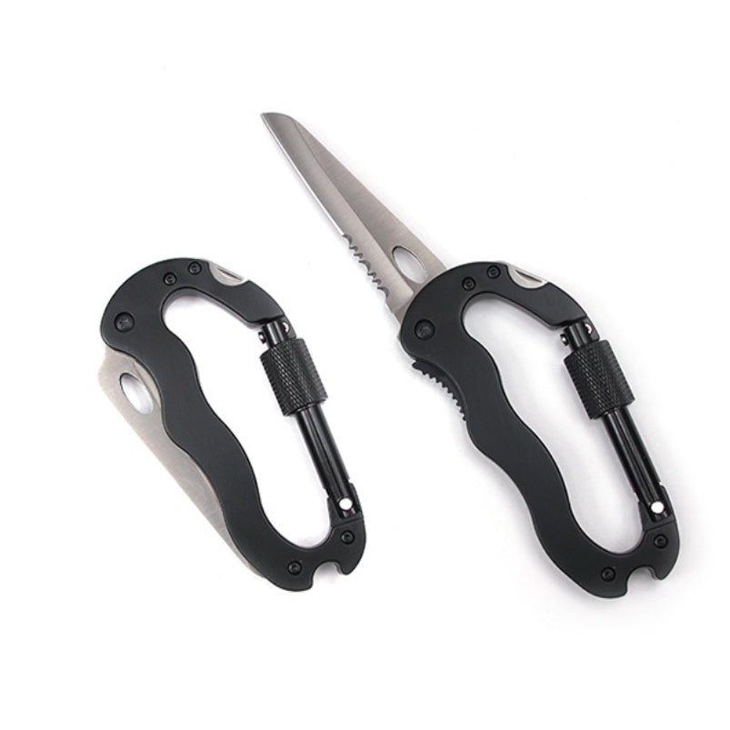 Aluminum Rock Climbing D-Type Carabiner Knife Screwdriver