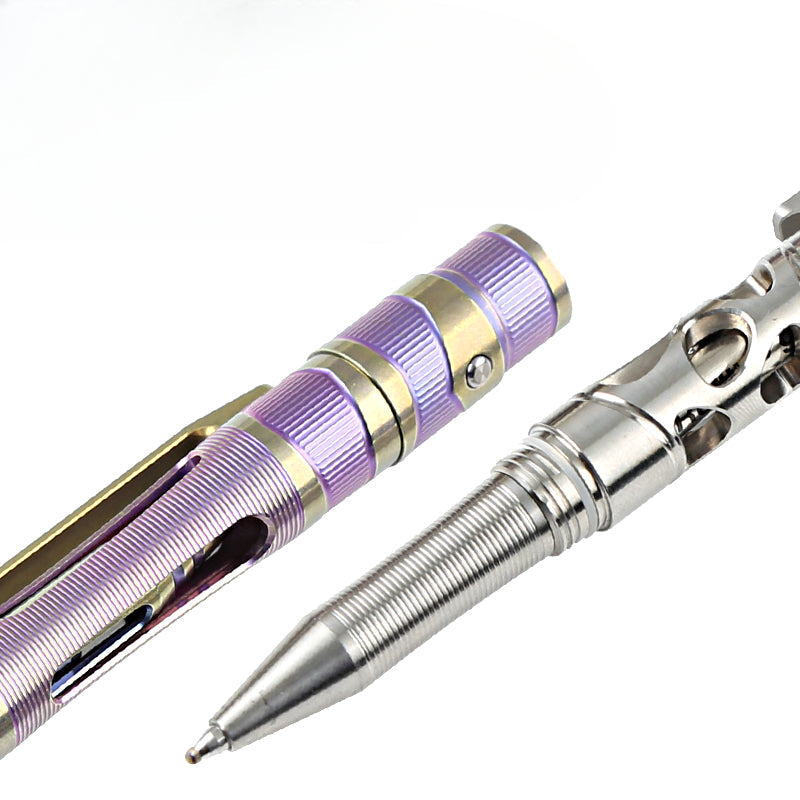 Titanium Alloy Multi-Function Led Tactical Pen Women's Anti-Wolf Artifact