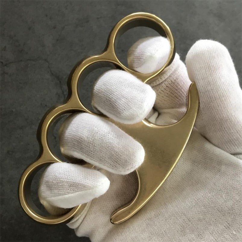 Classic Stonewashed Brass Knuckle Duster EDC