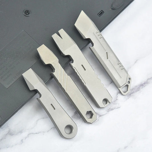 Titanium Alloy Mini Wrecking Bar Bottle Opener Portable EDC