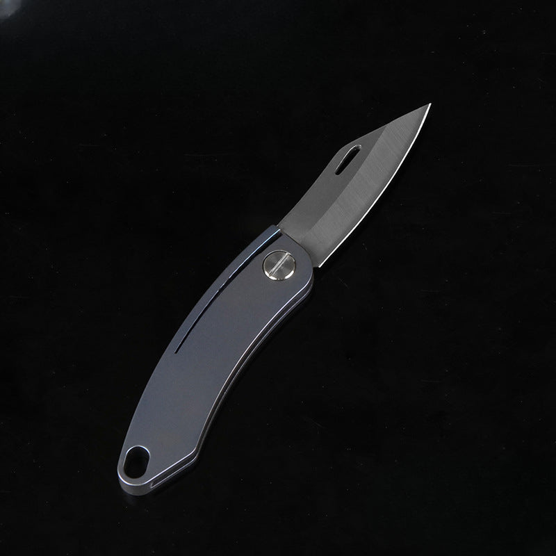 Titanium Mini Finger A Folding Knife Key Ring Type  EDC