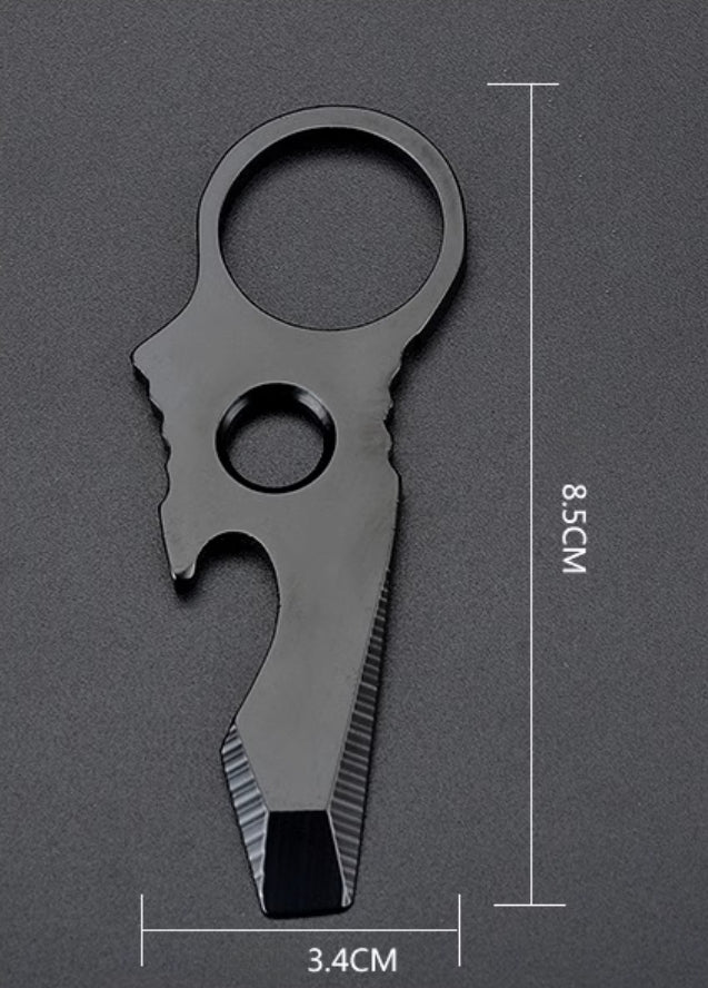 Stainless Steel O-Shape Bottle Opener Pry Knuckle Duster EDC