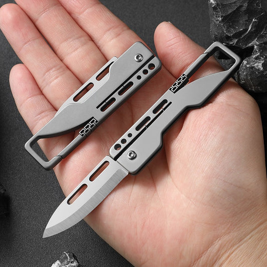 Titanium Mini Pocket Knife Key Chain Portable Folding Knife EDC