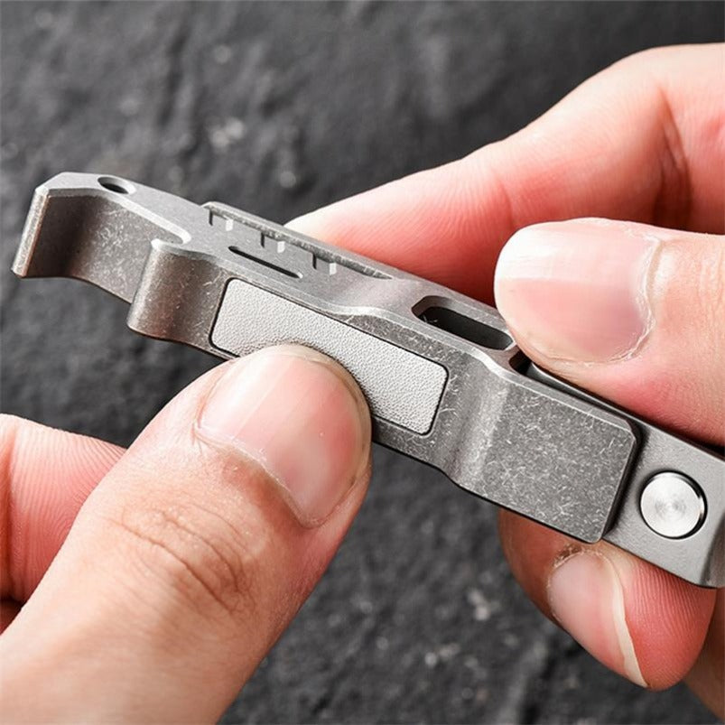 Multifunctional Titanium Alloy Nail Clippers Bottle Opener EDC