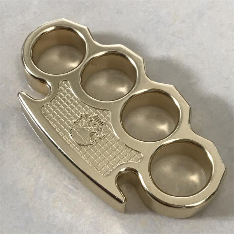 Brass Classic Skull Mini Knuckle Dusters Self Defense EDC