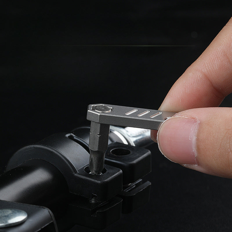 Titanium Pry Bar Beer Opener Mini Key Tag Multi Tool EDC