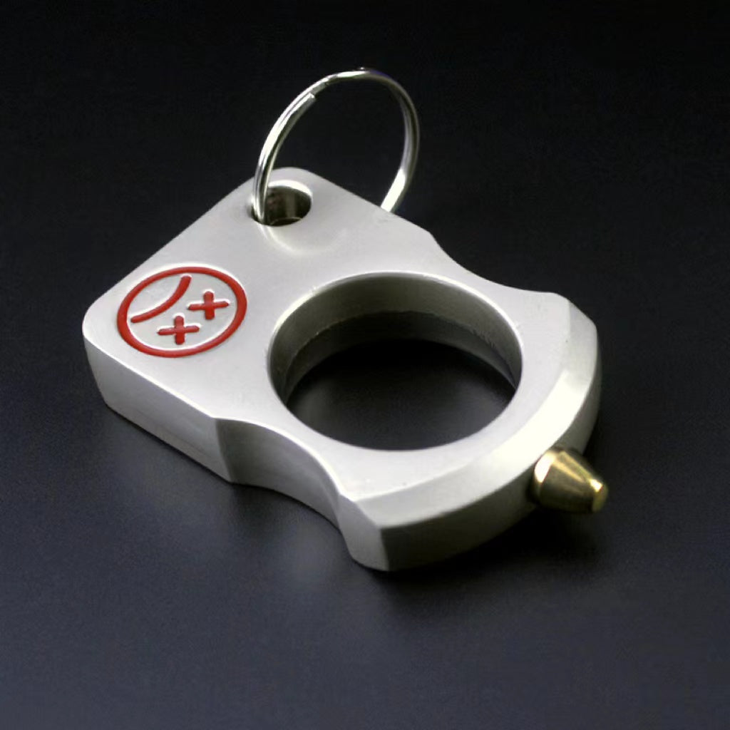 Crying Face-Hard brass knuckle duster Finger Spiked Self Defense EDC