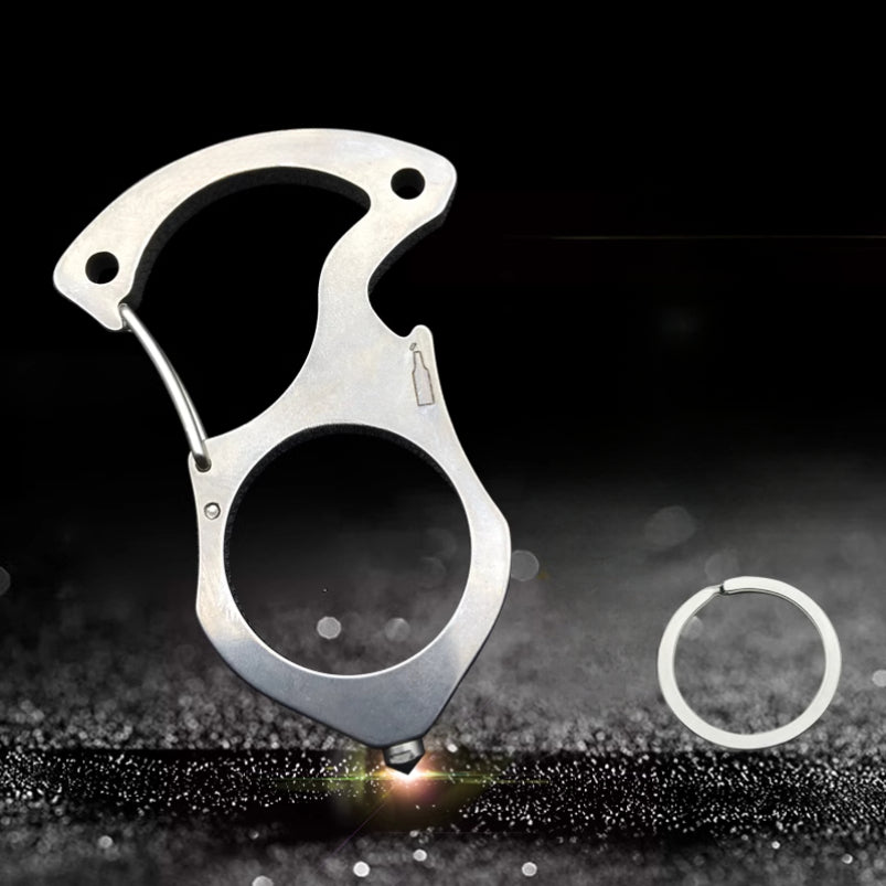 Single Finger Knuckle Duster Keyclip Portable Defense Accessory