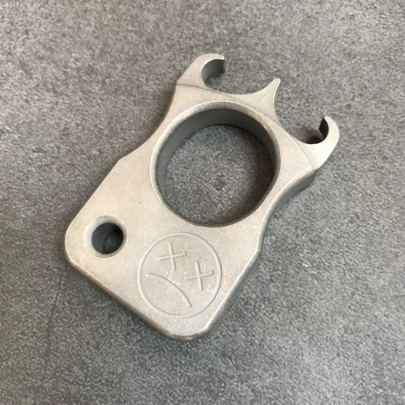 Knuckle Duster de liga de titânio e chamas, soqueiras de um dedo