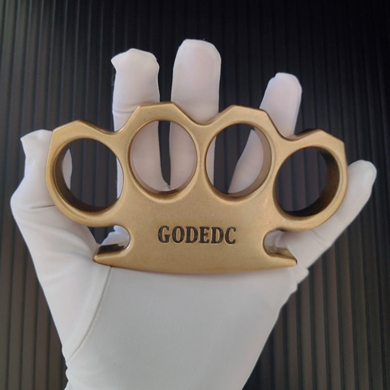 GODEDC High Quality Classic Stonewashed Brass Knuckle Duster EDC