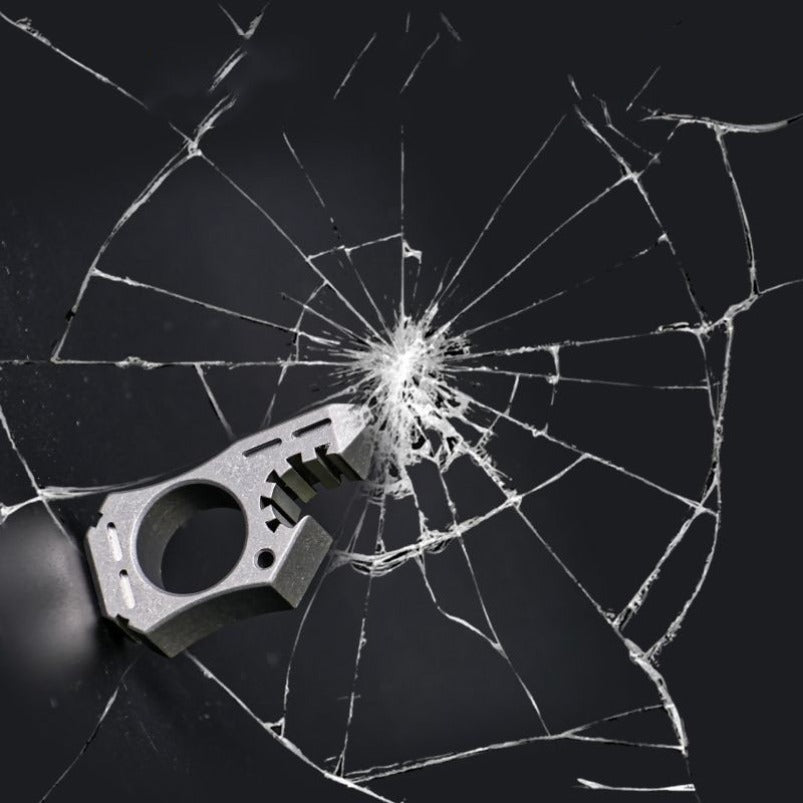 Liga de titânio espessada Knuckle Duster Garrafa aberta EDC