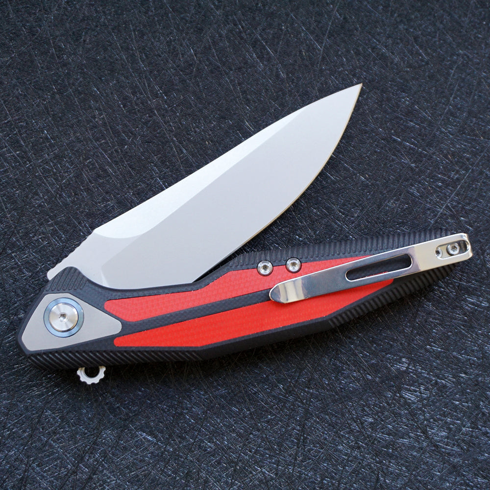 154 Steel G10 Chromatic Handle  Folding Camp Pocket Knife
