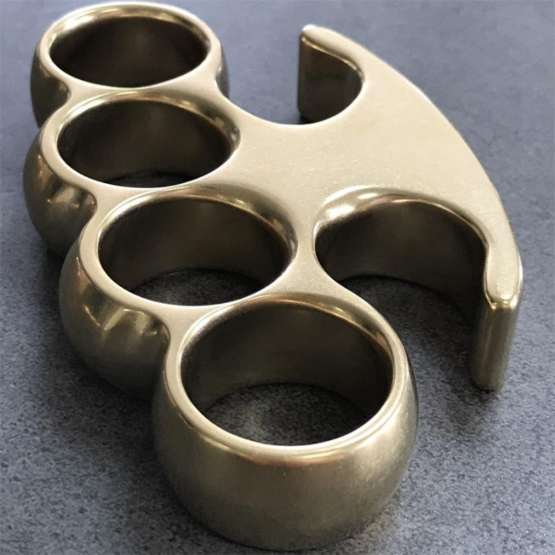 Classic Stonewashed Brass Knuckle Duster EDC