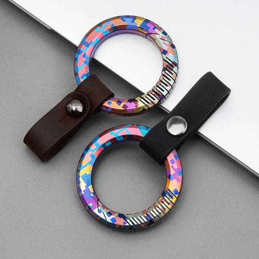 Color Mosaic Fashion Titanium Keychain