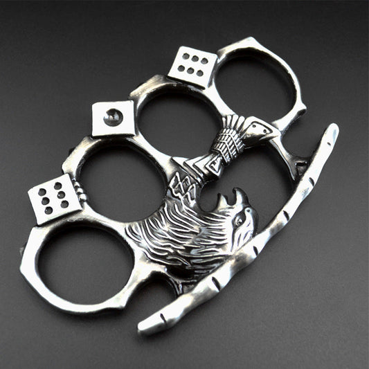 Dice Game-brass Knuckle Duster Self-protection Finger Spiked EDC