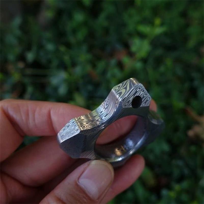 Wood Grain Four-Corner Single Finger Knuckle Duster EDC