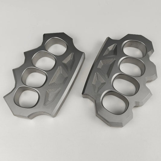 Space-Hard Steel Knuckle Duster Dedo Pontiagudo Ferramenta de Luta