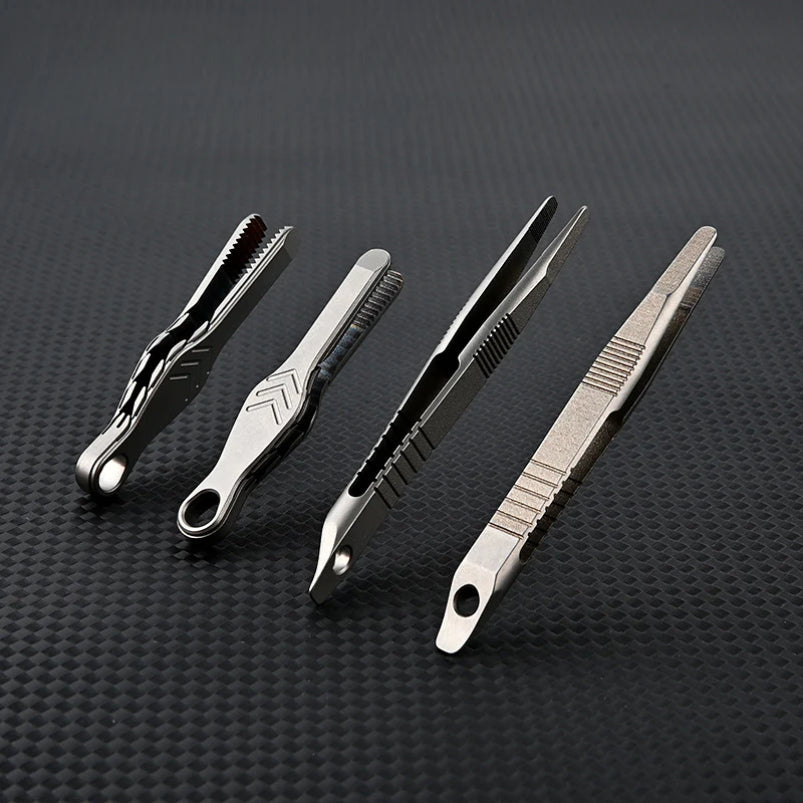 TC4 Titanium Alloy Mini Small Tweezers Clip EDC