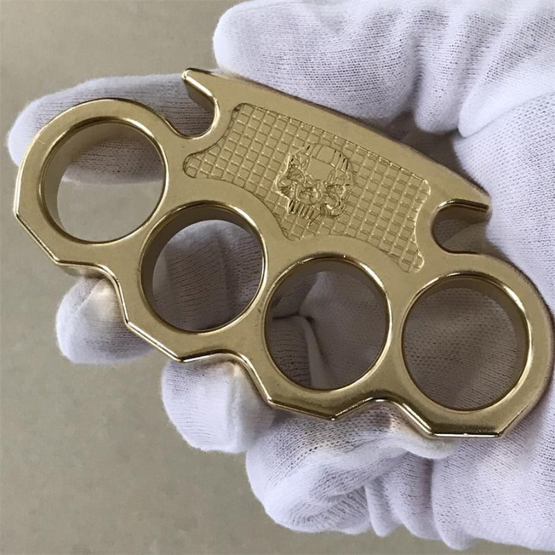 Brass Classic Skull Mini Knuckle Dusters Self Defense EDC