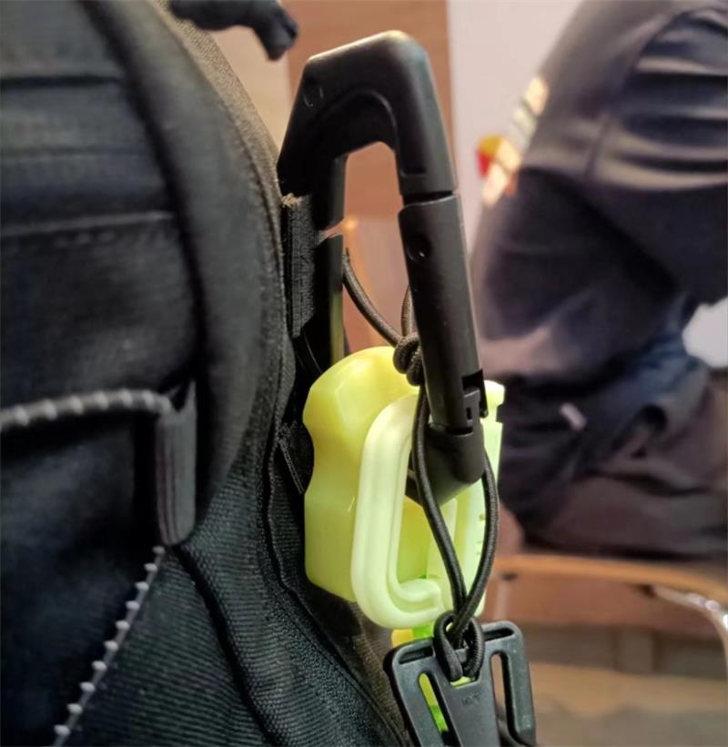 Fluorescent Non-metallic Knuckle Duster Self Defense Pendant
