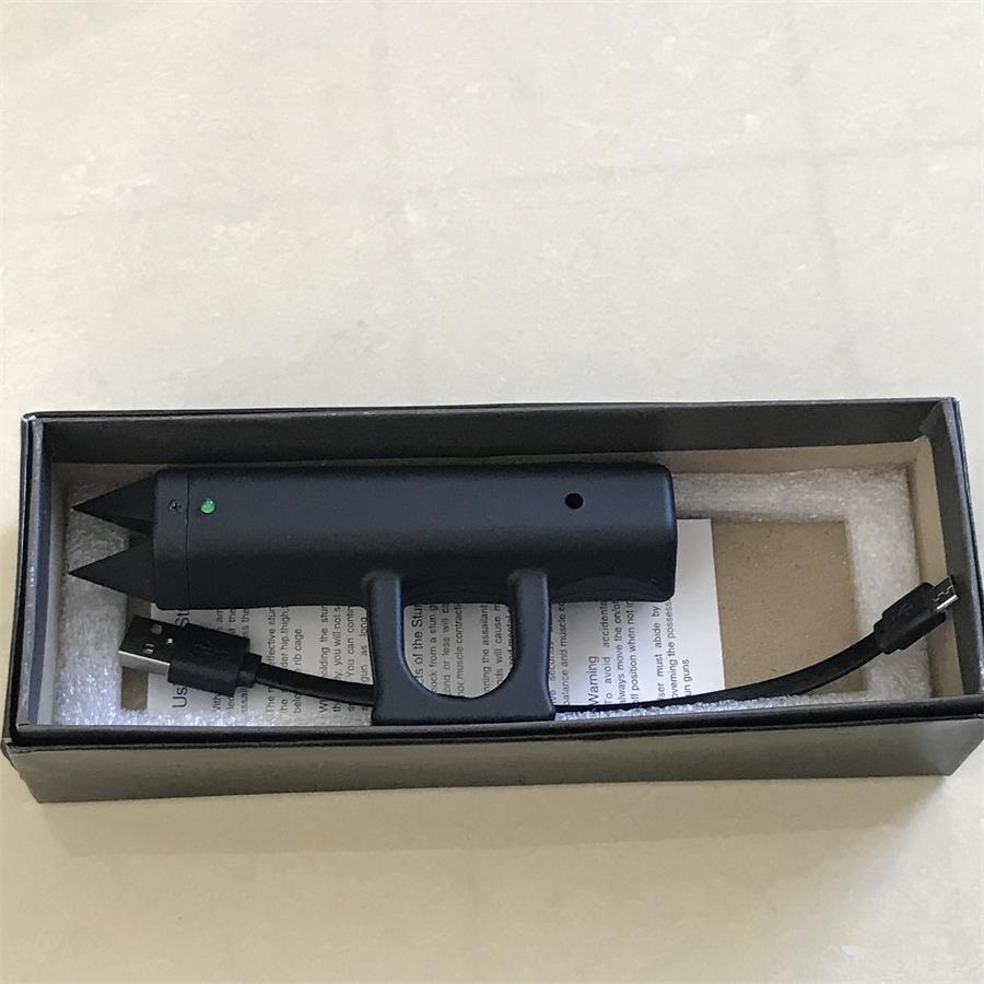 Multi-function Knuckle Stun Gun Self Defense Alarm Device EDC