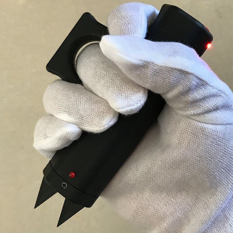 Multi-function Knuckle Stun Gun Self Defense Alarm Device EDC
