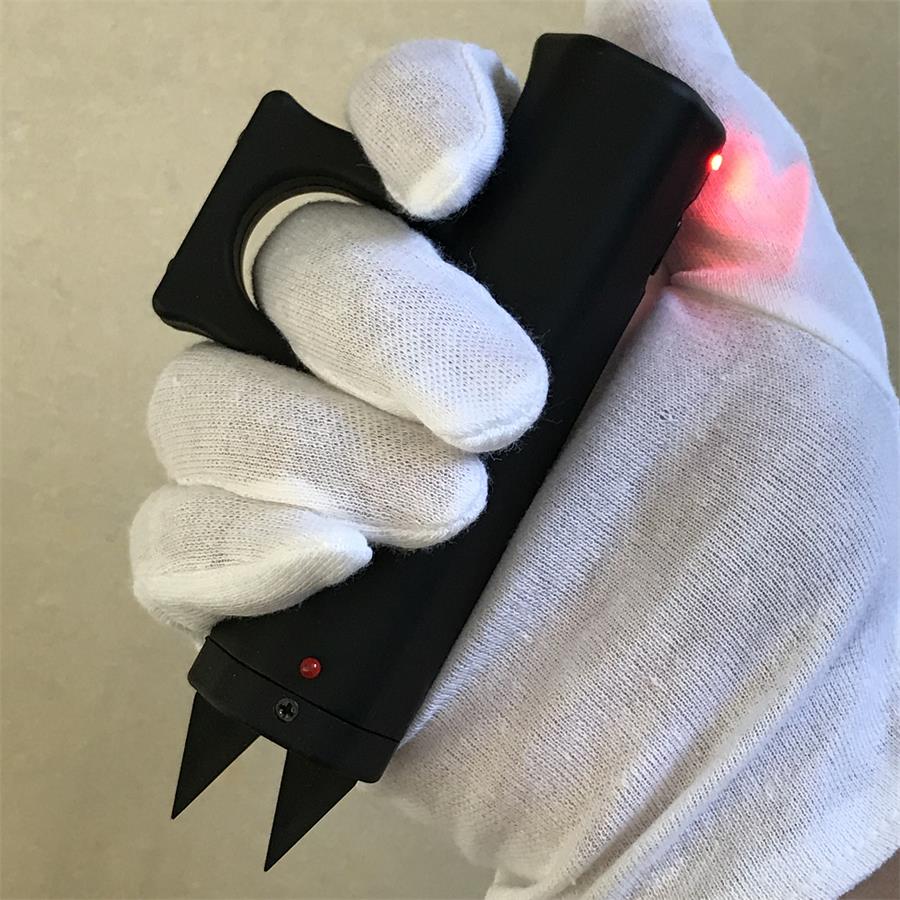 Multi-function Knuckle Stun Gun Self Defense Alarm Device EDC