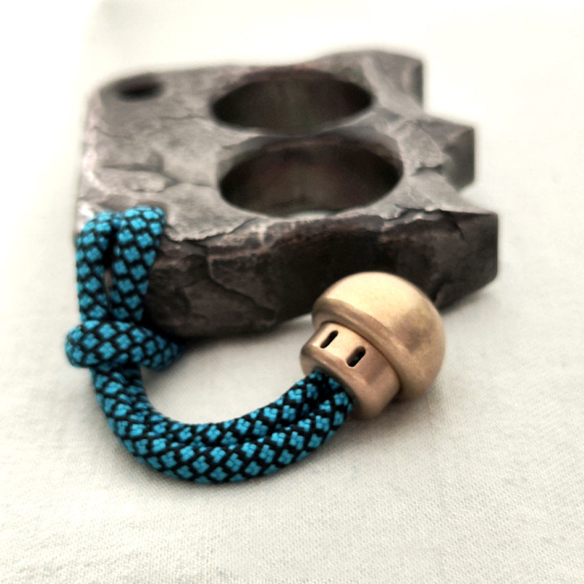 Mushroom- Brass Umbrella Rope Knife Pendant Knuckle Pendant