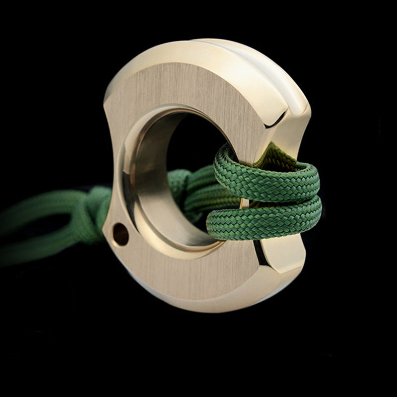 Single Finger Brass Knuckle Duster Safety-defend Hand Buckle EDC