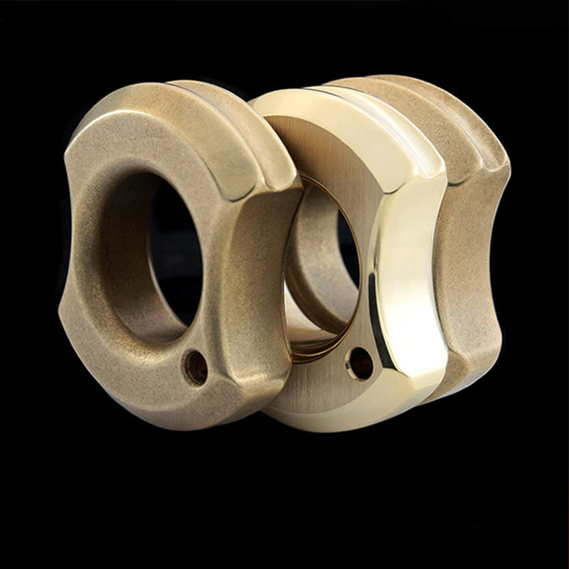 Single Finger Brass Knuckle Duster Safety-defend Hand Buckle EDC