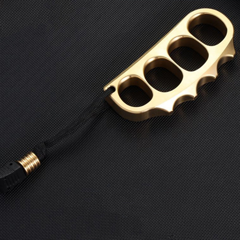 Pea- Large Solid Brass Knuckle Duster Grapple Protective Gear