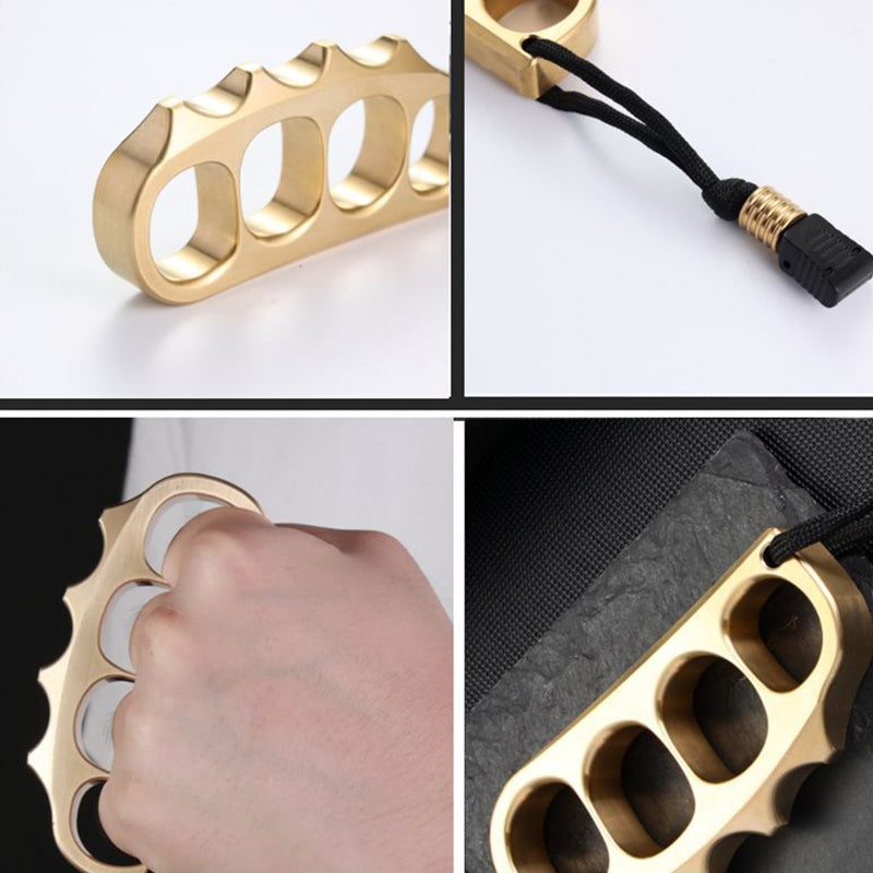 Pea- Large Solid Brass Knuckle Duster Grapple Protective Gear