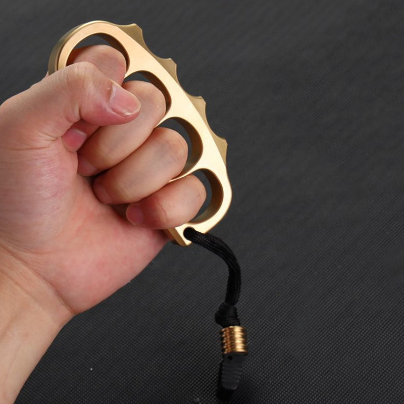 Pea- Large Solid Brass Knuckle Duster Grapple Protective Gear