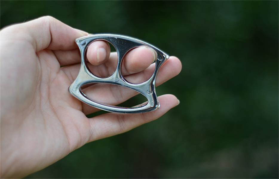 Elf-brass Knuckle Duster Equipamento de proteção EDC com dois socos