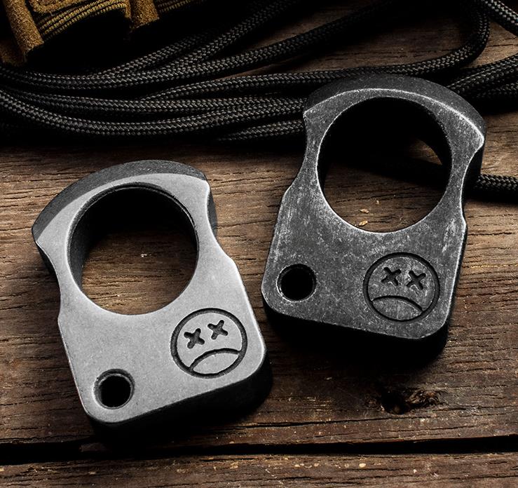 Crying Face-Steel One Finger Knuckles Outdoor Portable EDC