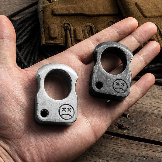 Crying Face-Steel One Finger Knuckles Outdoor Portable EDC
