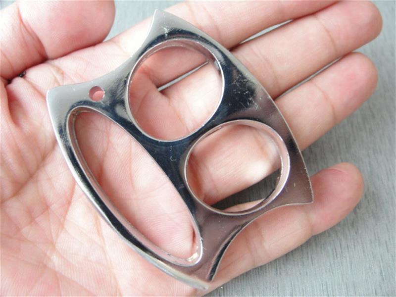Elf-brass Knuckle Duster Equipamento de proteção EDC com dois socos