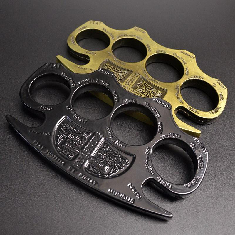 Warrior-Thickened Hard Brass Knuckle Duster Boxing Defense EDC