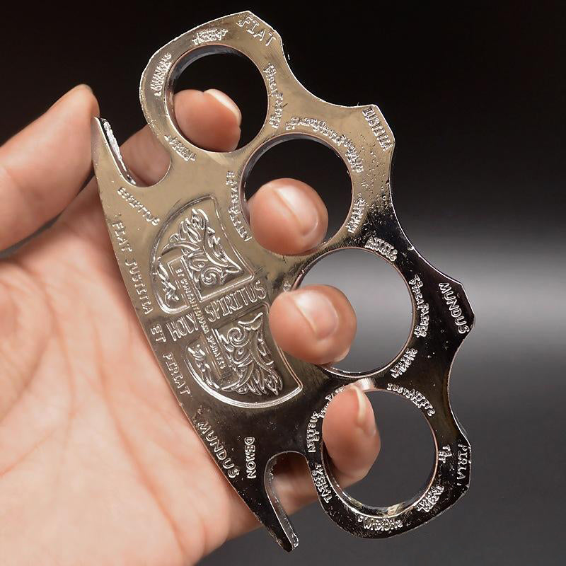 Warrior-Thickened Hard Brass Knuckle Duster Boxing Defense EDC