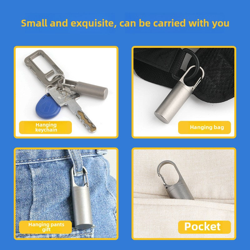 Portable Carry-on Mini Pill Bottle First Aid Sealed Canister Keychain