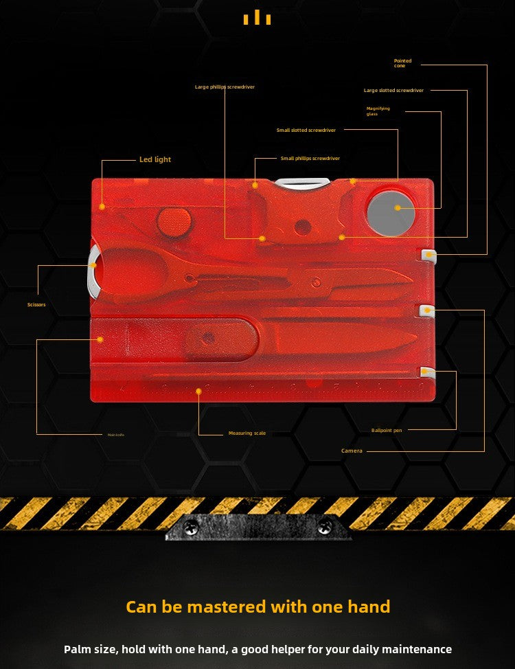 EDC Tool Card Blade Card Outdoor Carry Emergency Tool Box