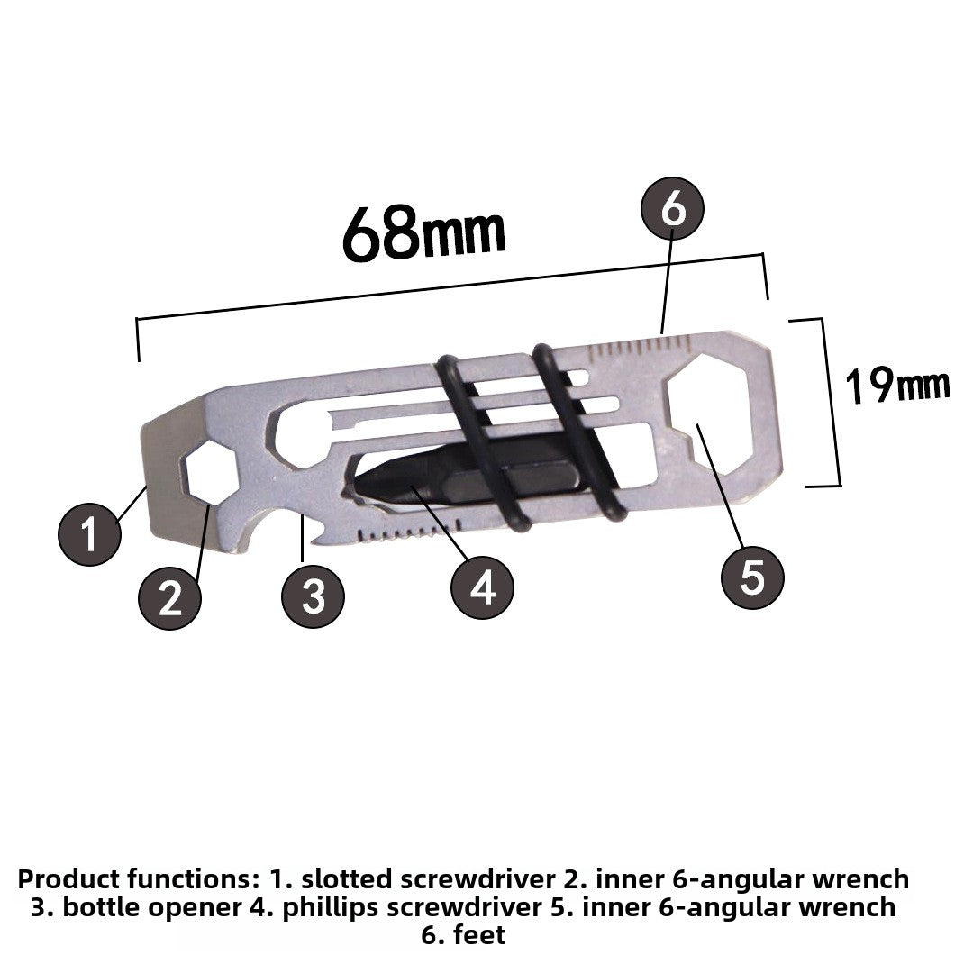 Thin Blade Portable Screwdriver Wrench Bottle Opener Pry Bar Tool EDC