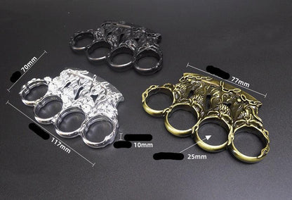 Hell-brass Knuckle Duster Self Defense Outdoor Safety Protective