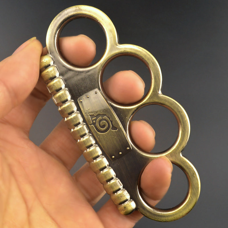 Naruto-Brass Knuckle Duster EDC Autodifesa Rompifinestre