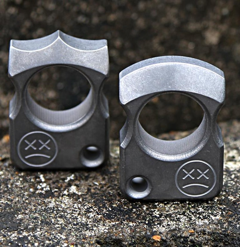 Crying Face- Multi-style Titanium Knuckle Duster Ring Pendant