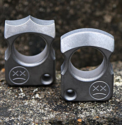 Crying Face- Multi-style Titanium Knuckle Duster Ring Pendant