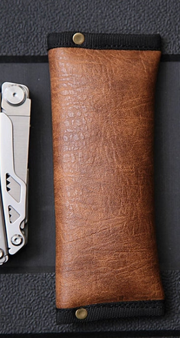 EDC Folding Knife Case Pen Case Flashlight Case Leather Sheath