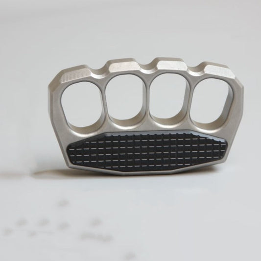 Magnetic clip stainless steel knuckle duster front view with black insert